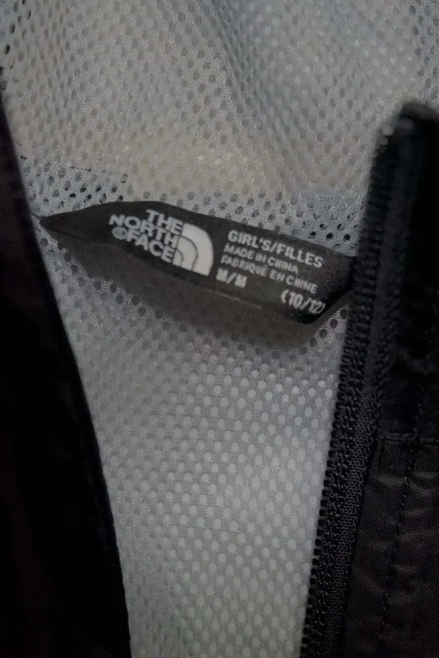 The North Face Girls' Zipline Rain Jacket Black Lightweight DryVent